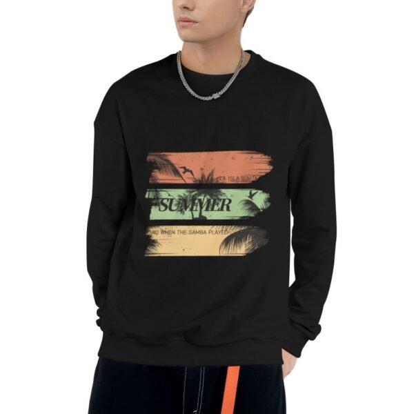 Unisex round neck sweater printed top