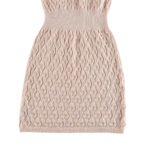 Women's V-neck waist closing dress 2023 spring color beige temperament hip wrap skirt